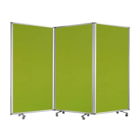 Palacedesigns 71 x 106 x 1 in. Metal & Fabric Olive Screen PA3088484